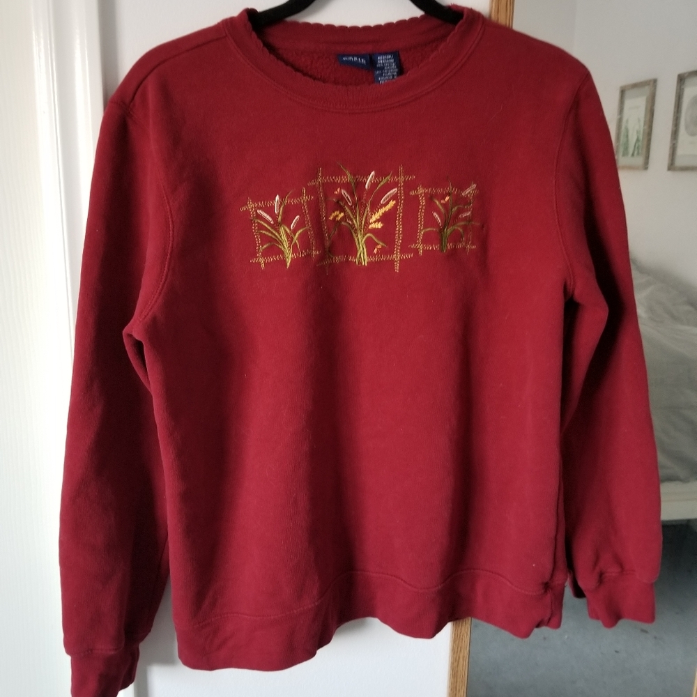 Vintage Red Crew Neck Sweatshirt